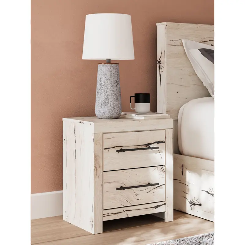 Lawroy - Two Drawer Night Stand - Light Natural
