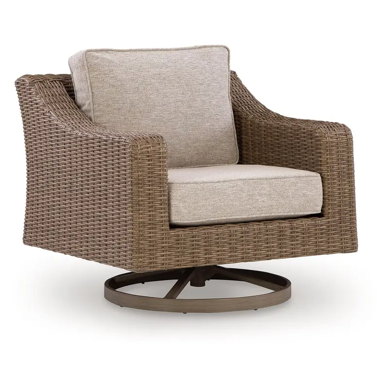 Laguna Heights - Swivel Lounge With Cushion - Beige