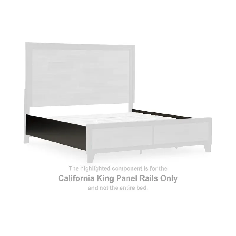Kraeburn - California King Panel Rails - Brown / Black