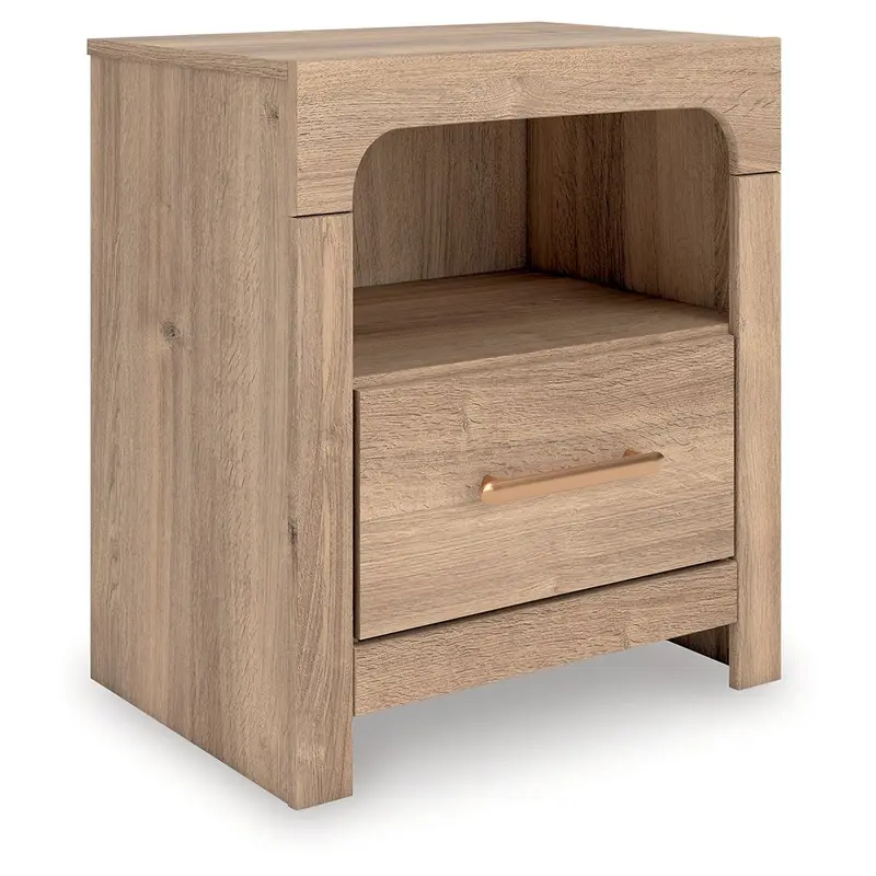 Kinlanni - One Drawer Night Stand - Tan