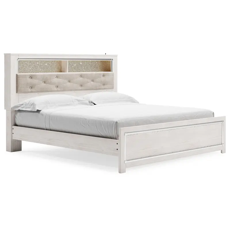 Altyra - King Bookcase Panel Bed - White