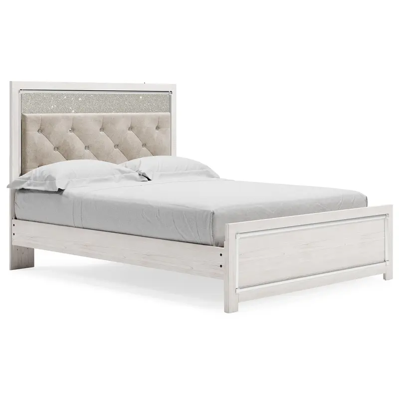 Altyra - Queen Panel Bed With Roll Slats - White