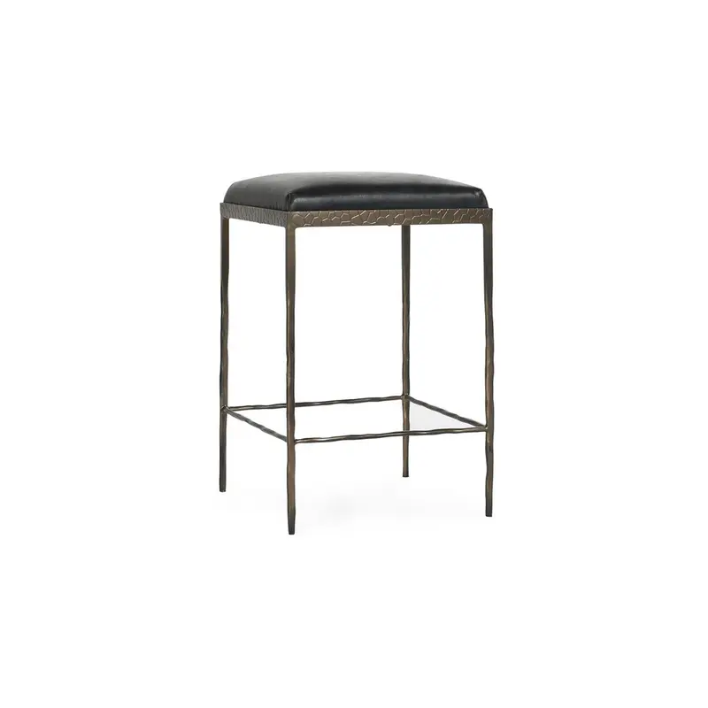 Bose Onyx Black Leather Counter Stool