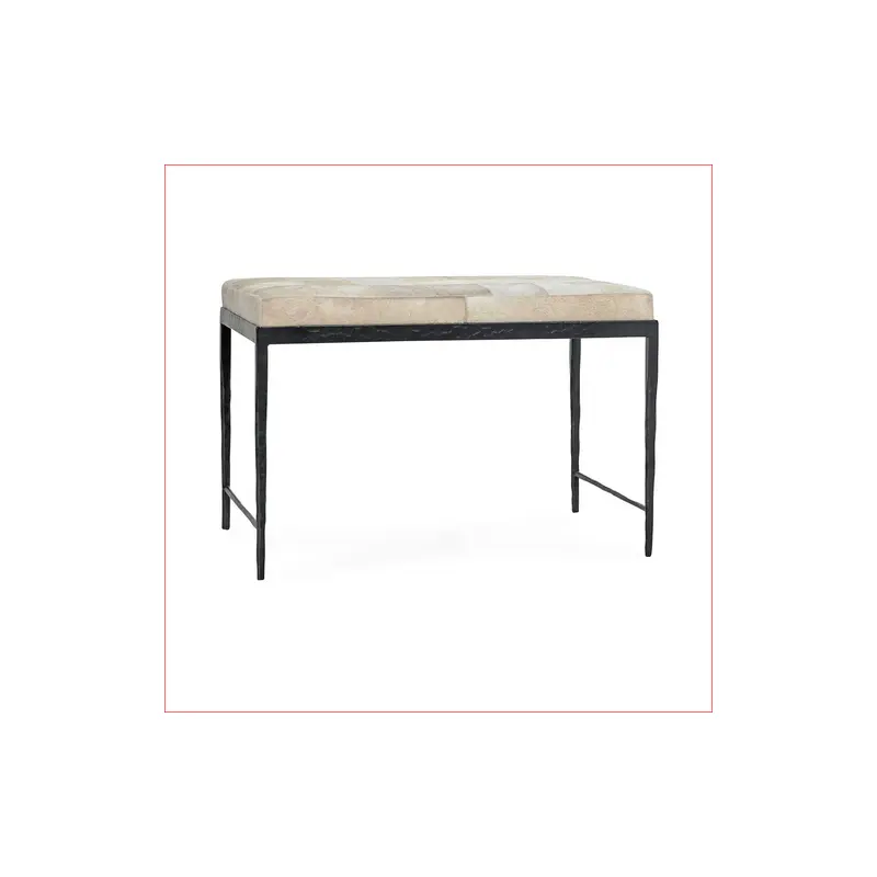 Achen Hide Bench - Ivory