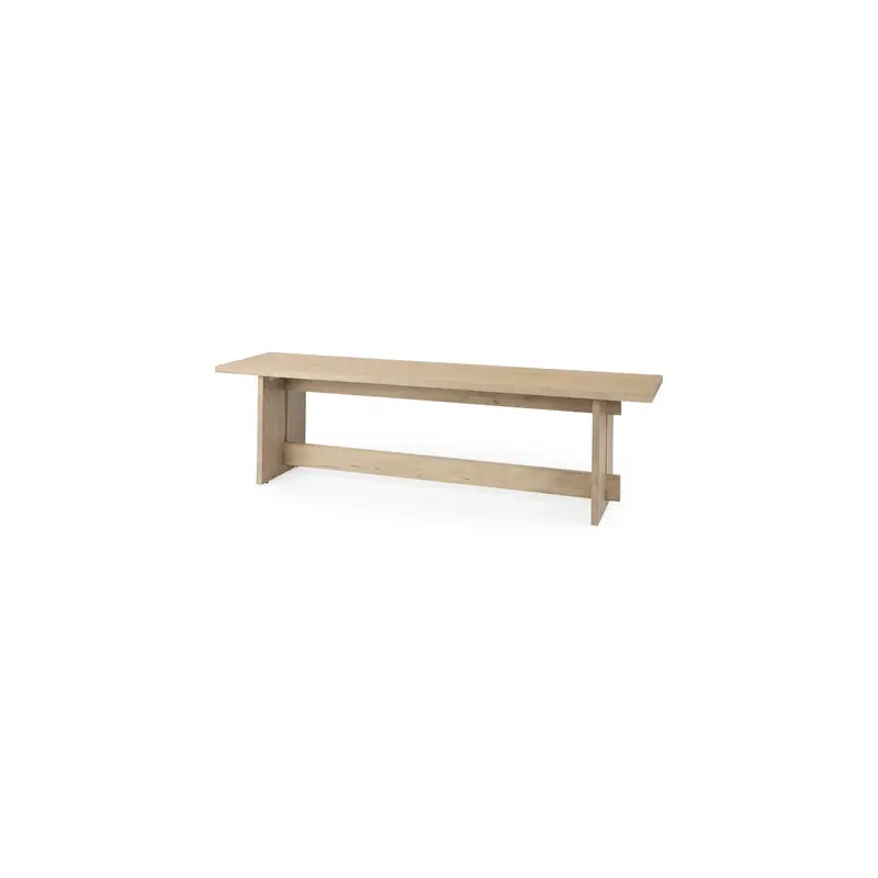 Aida 18H Light Brown Wood Dining Bench