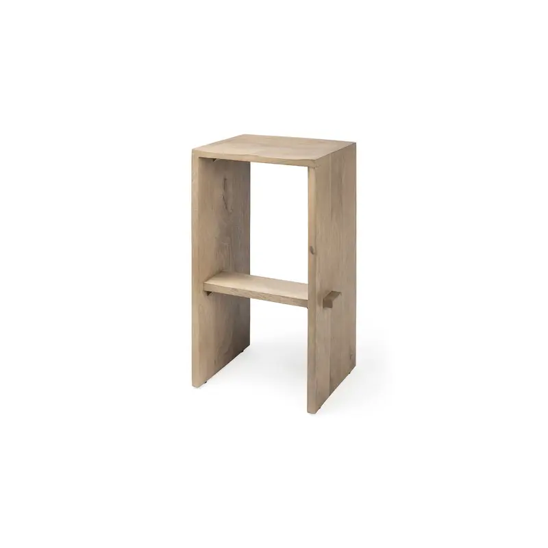 Aida 30" Seat Height Light Brown Wood Bar Stool