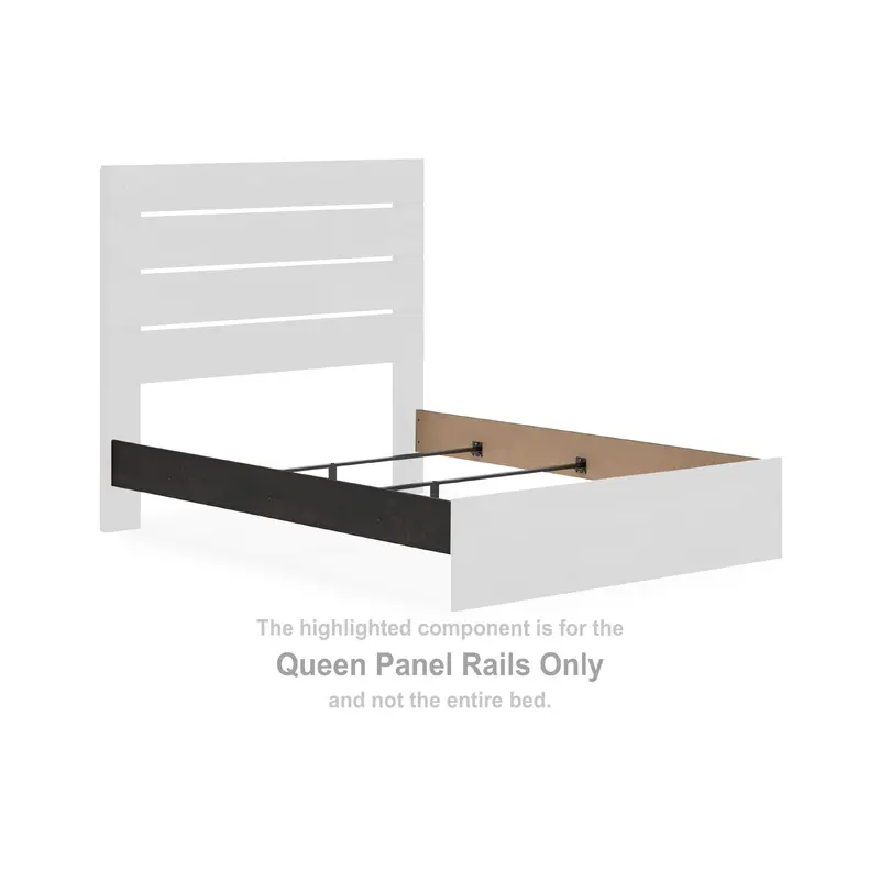 Hollivern - Queen Panel Rails - Dark Gray