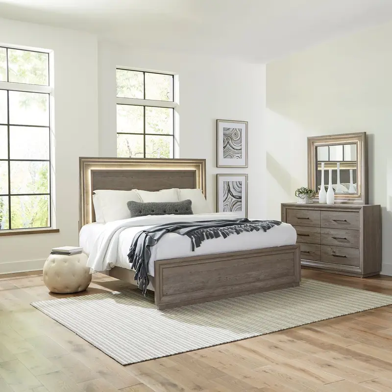 Horizons - California King Panel Bed Rails - Graystone