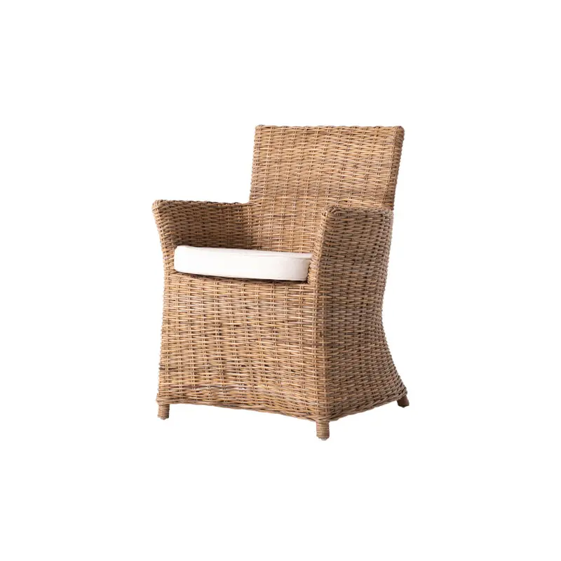 Bonny Coastal Rattan Dining Chair with Cushion