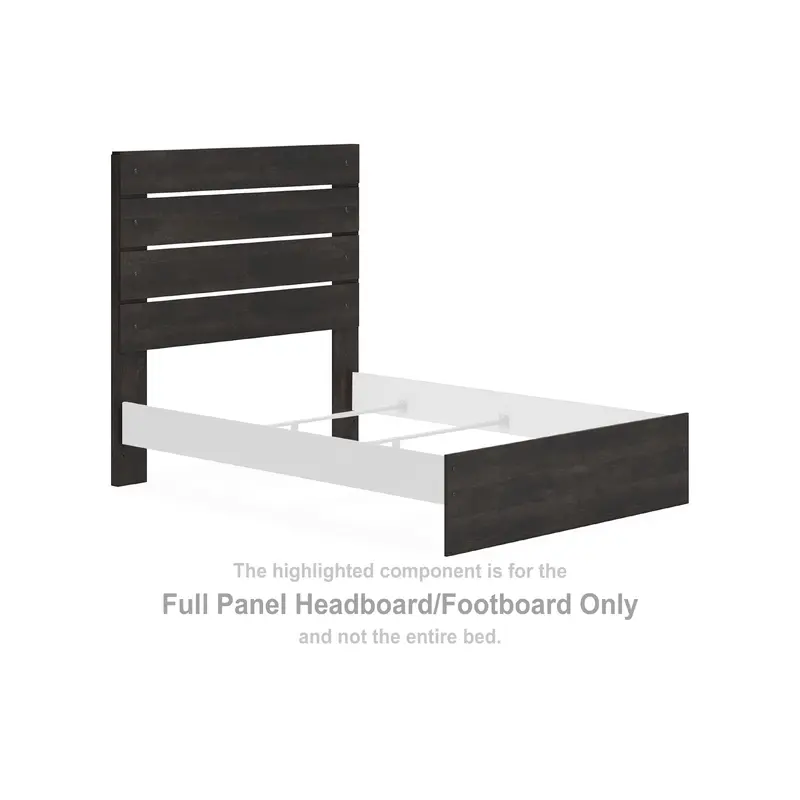 Hollivern - Full Panel Headboard/Footboard - Dark Gray