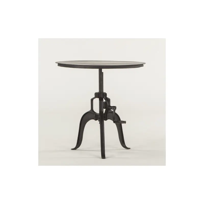 Steampunk Industrial Crank Adjustable Round Table 30"