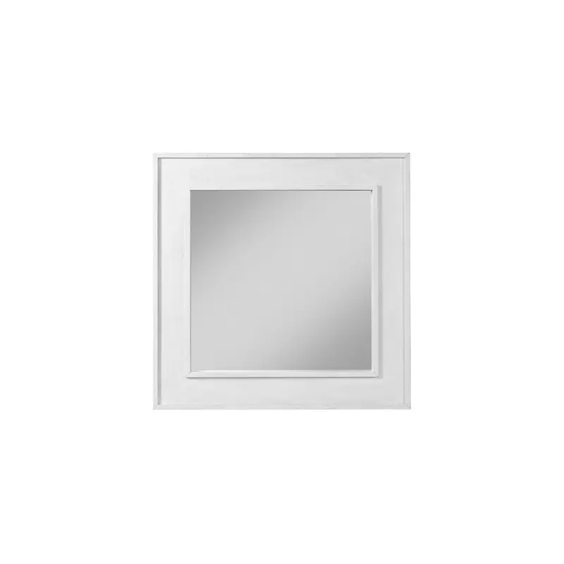 Rustic Oak Modern Farmhouse Square Mirror