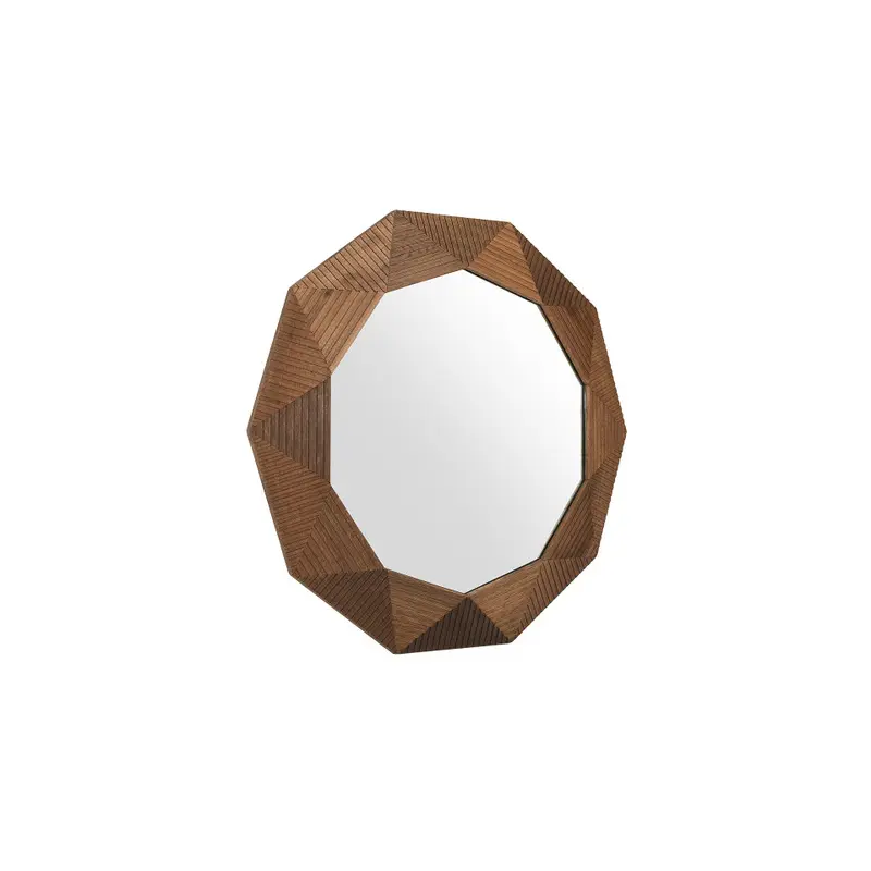 Santa Barbara Solid Wood Round Mirror