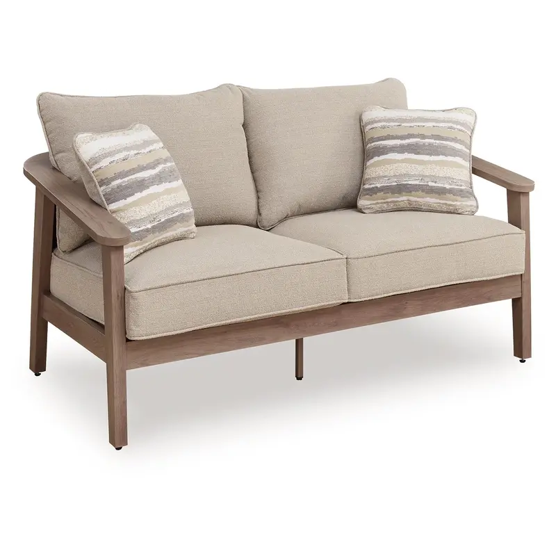 Harmony Headlands - Loveseat With Cushion - Natural / Gray