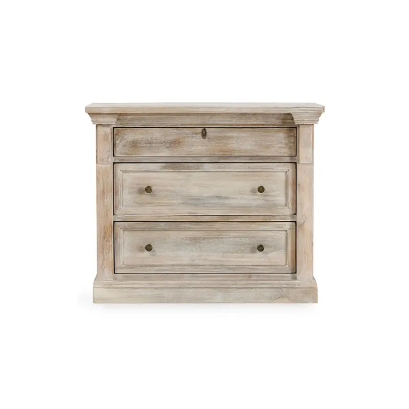 Adelaide 3-Drawer Mango Wood Nightstand Natural White Wash