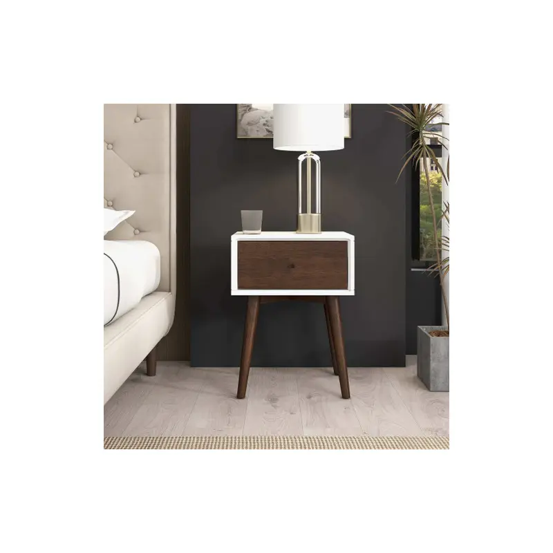Avery  Solid Wood Night Stand 1 Drawer - White - 17.7"