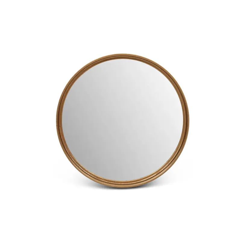 Elements Samar Round Mirror 23"Dia. - Antique Brass