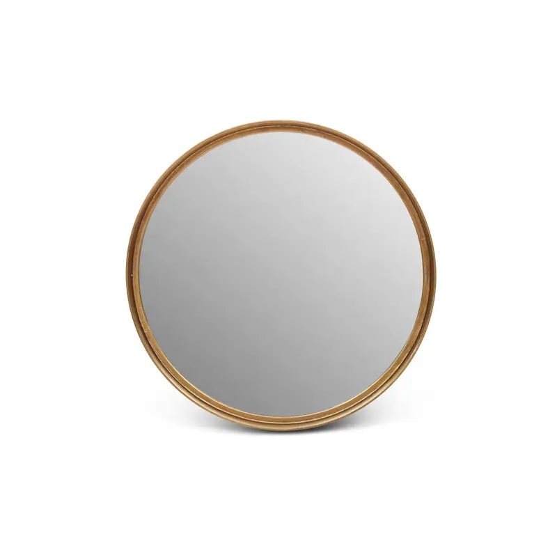 Elements Samar Round Mirror 39"Dia. - Antique Brass