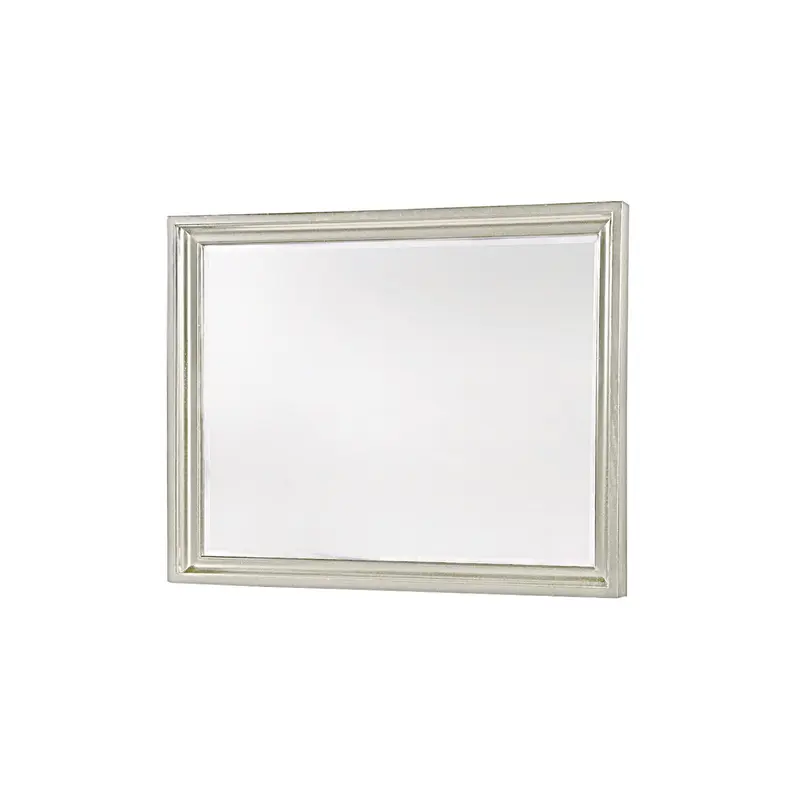 Country-Chic Maple Wood Dresser Mirror - White