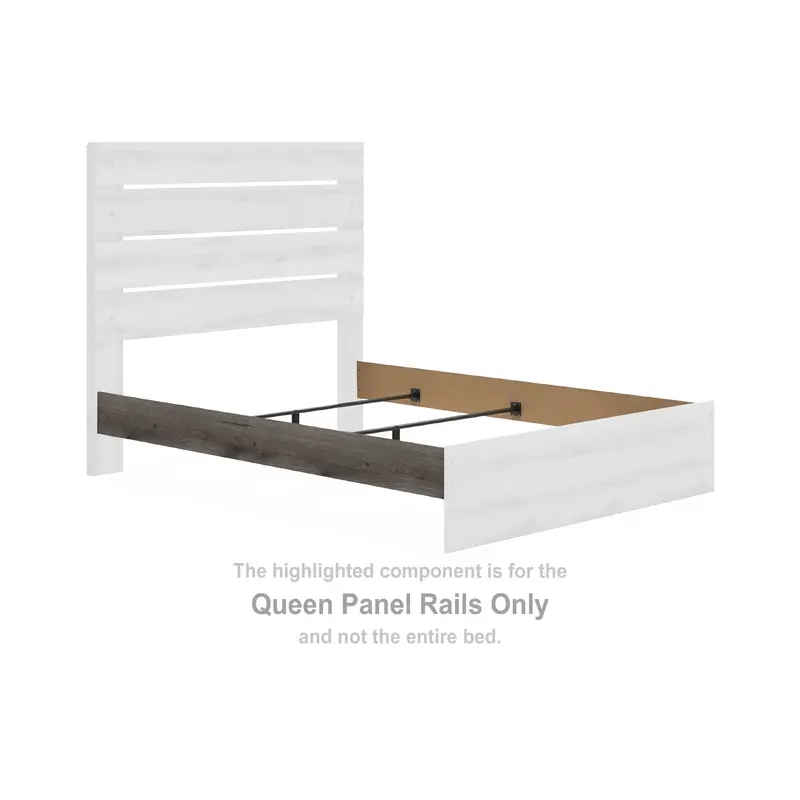 Graystorm - Queen Panel Rails - Brown Gray