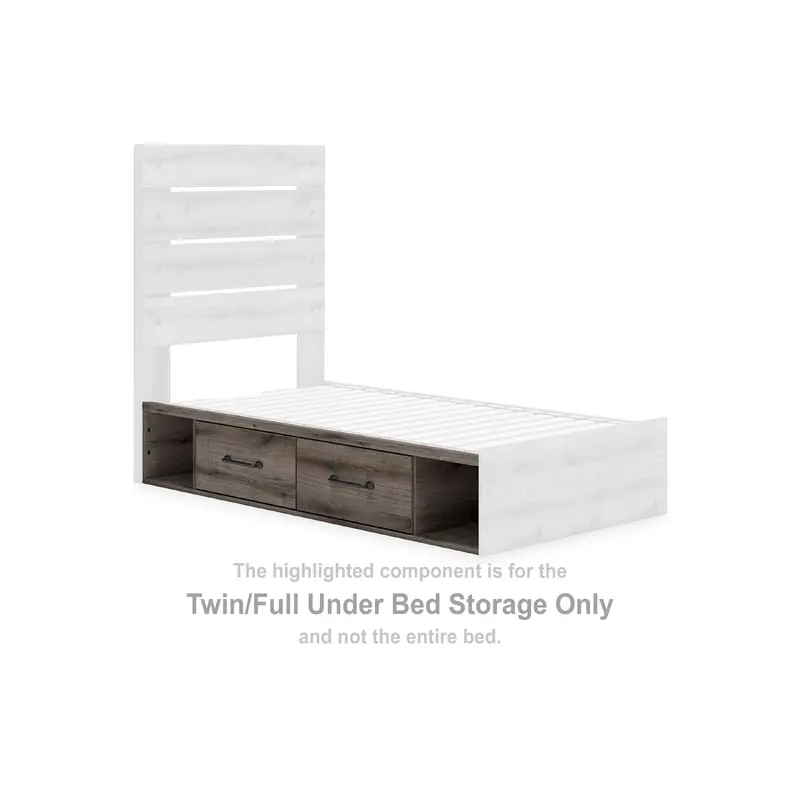 Graystorm - Twin/Full Under Bed Storage - Brown Gray