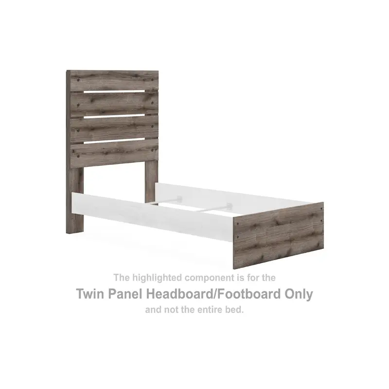 Graystorm - Twin Panel Headboard/Footboard - Brown Gray