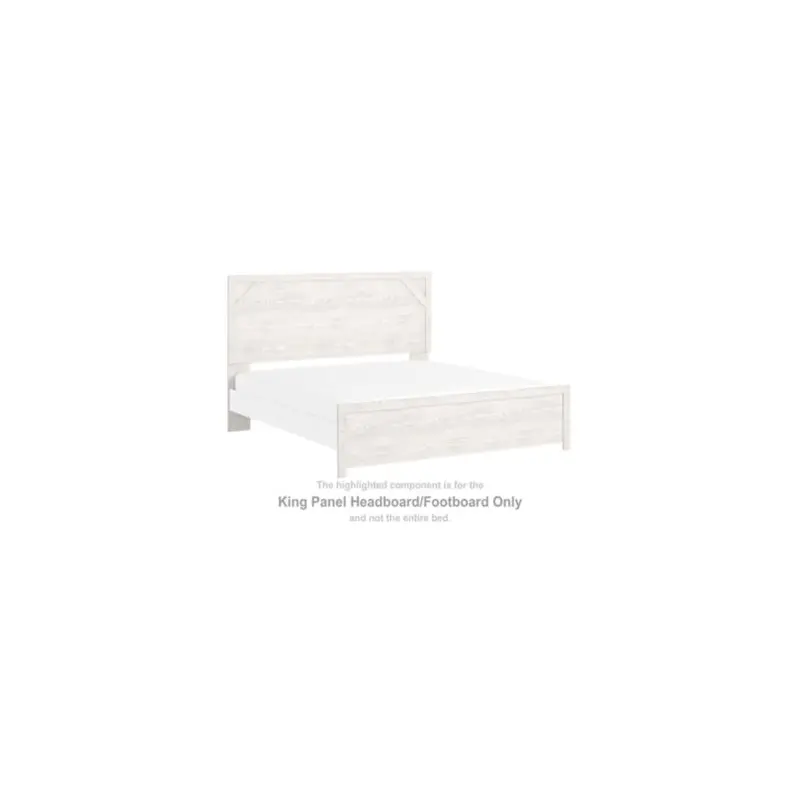 Gerridan - King Panel Headboard/Footboard - White / Gray