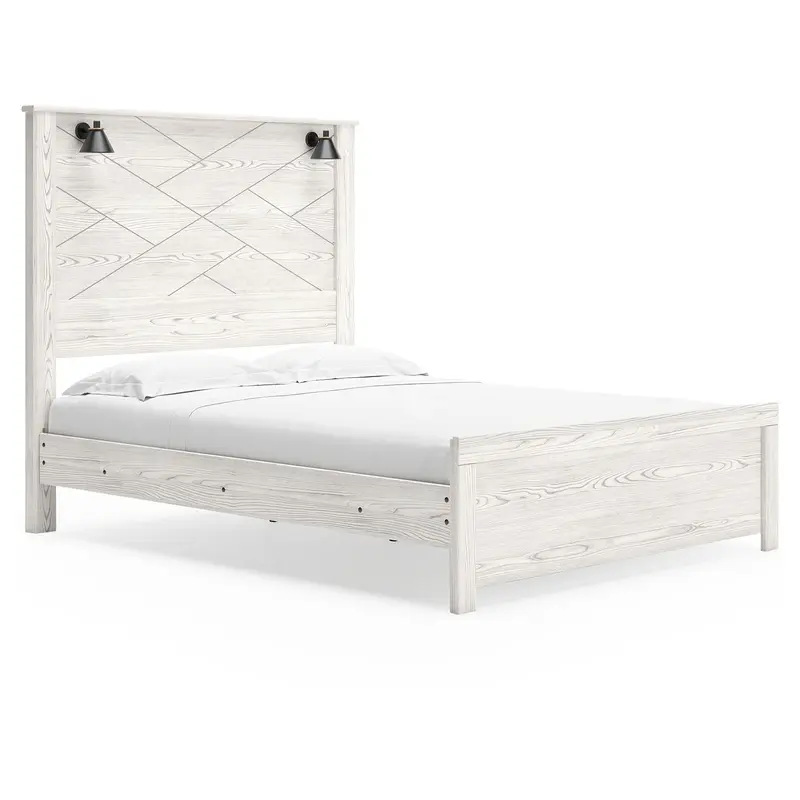 Gerridan - Panel Bed With Sconces