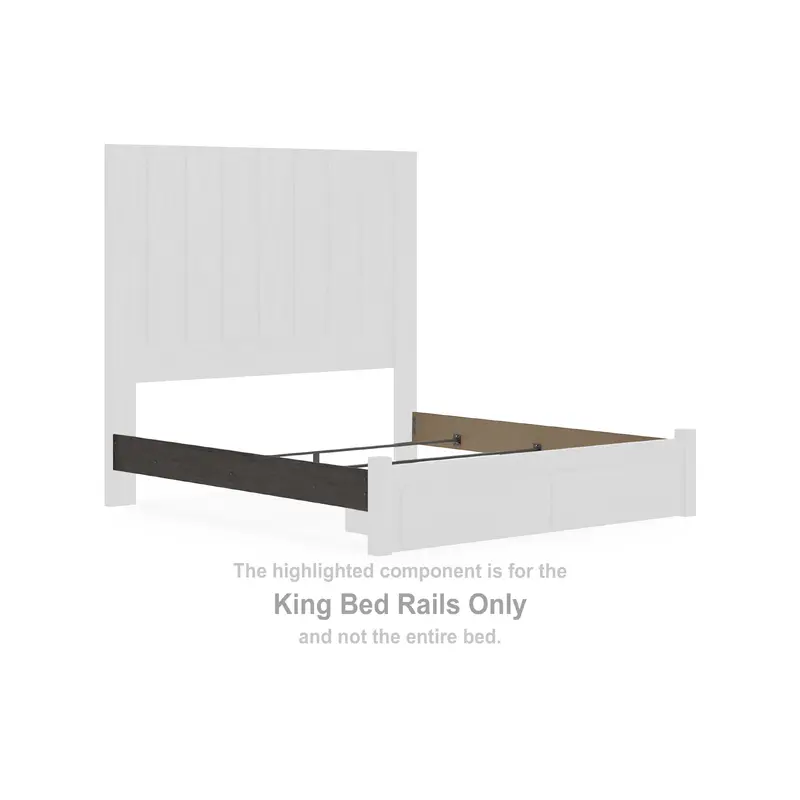 Fraluna - King Bed Rails - Charcoal