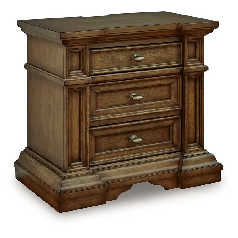 Frantanna - Three Drawer Night Stand - Brown