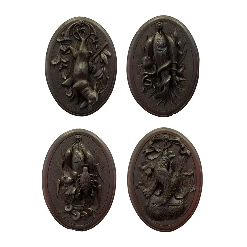 Black Forest Hanging Game and Fish Plaques