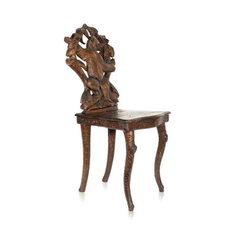 Black Forest Carved Bear Chair