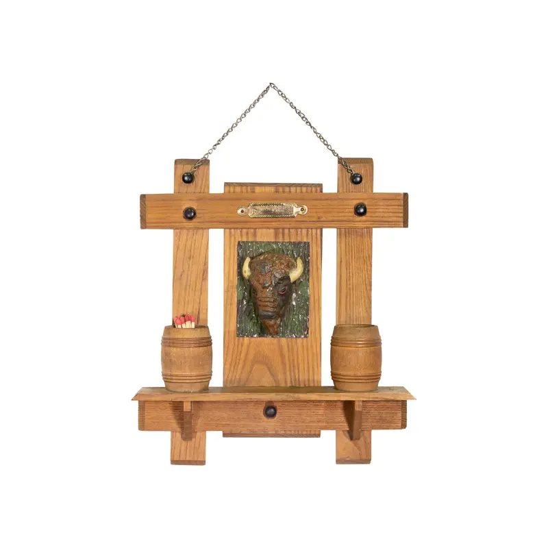 Buffalo Head Double Match Holder