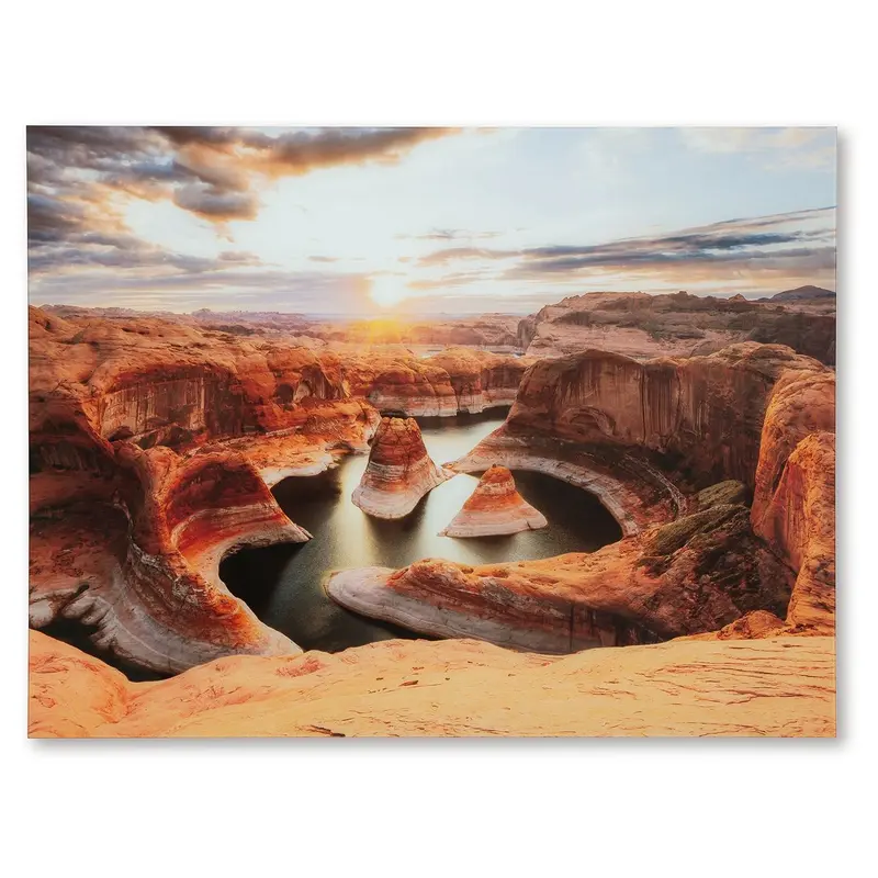 Deemsdon - Wall Art - Blue / Amber