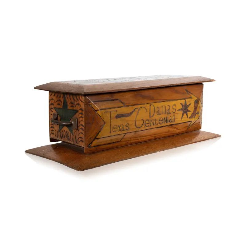 Texas Centennial Folk Art "Treasure Chest"