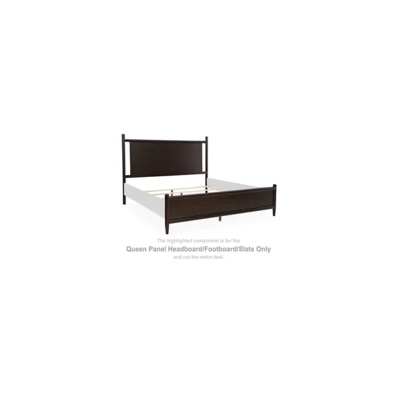 Dantenton - Queen Panel Headboard / Footboard / Slats - Merlot
