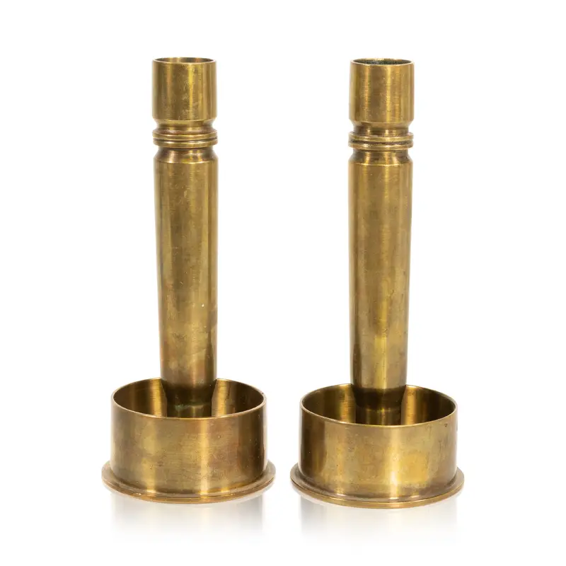Trench Art Candle Holders