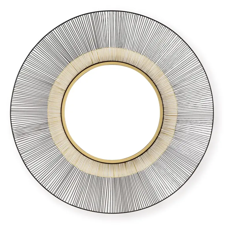 Dallmen - Accent Mirror - Black / Gold Finish