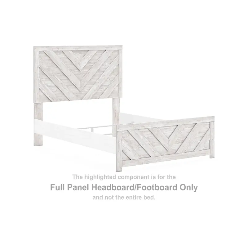 Cayboni - Full Panel Headboard/Footboard - Whitewash