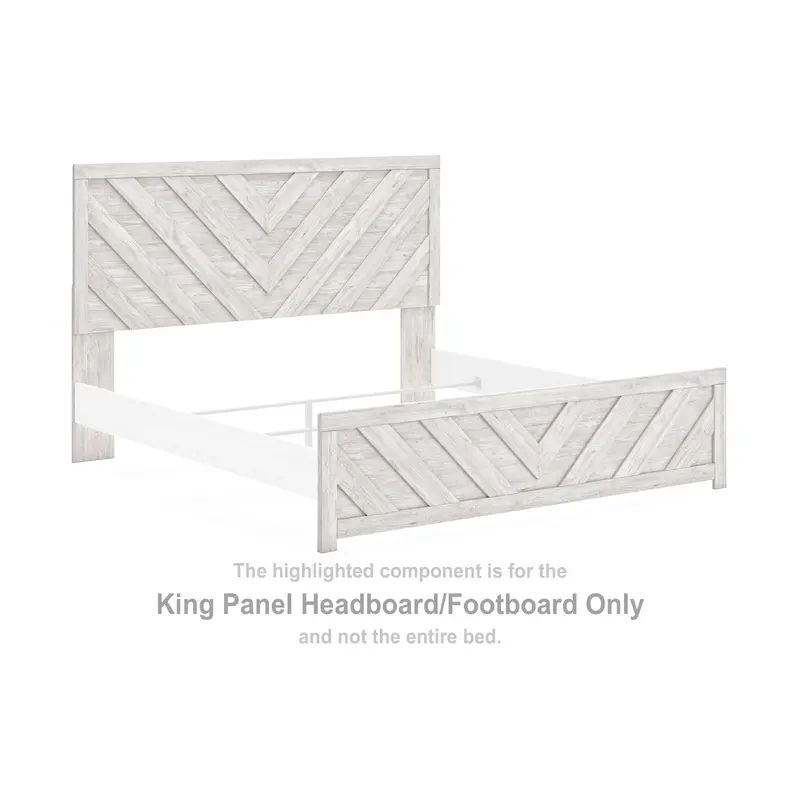 Cayboni - King Panel Headboard/Footboard - Whitewash