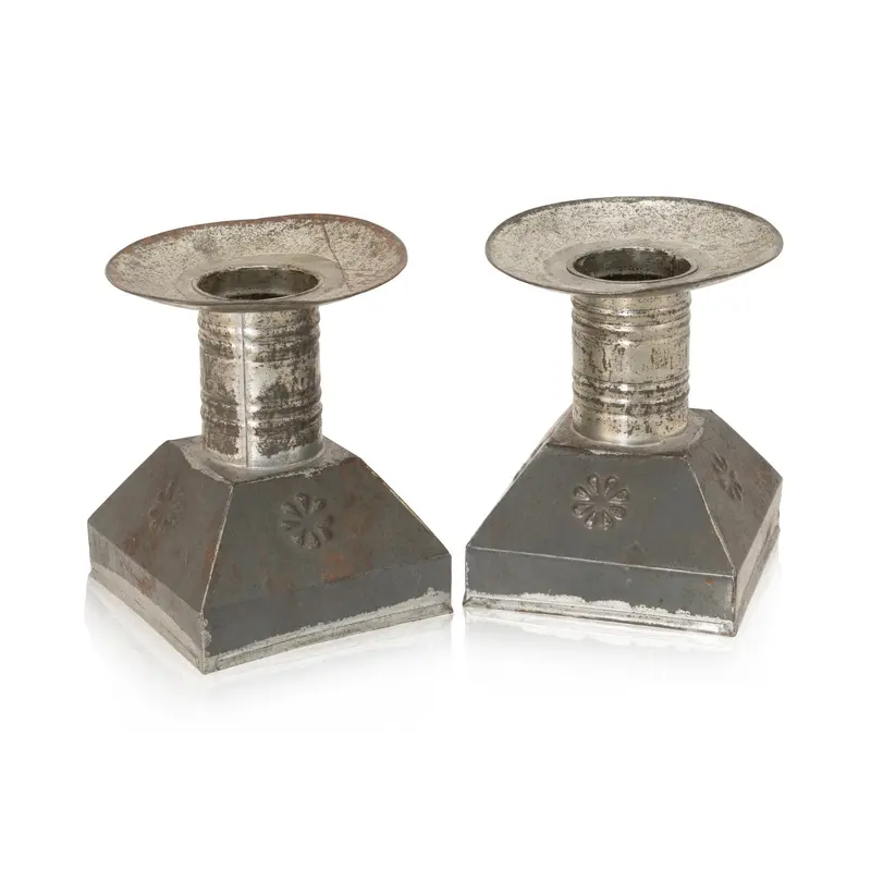 Tinware Candle Stick Holders
