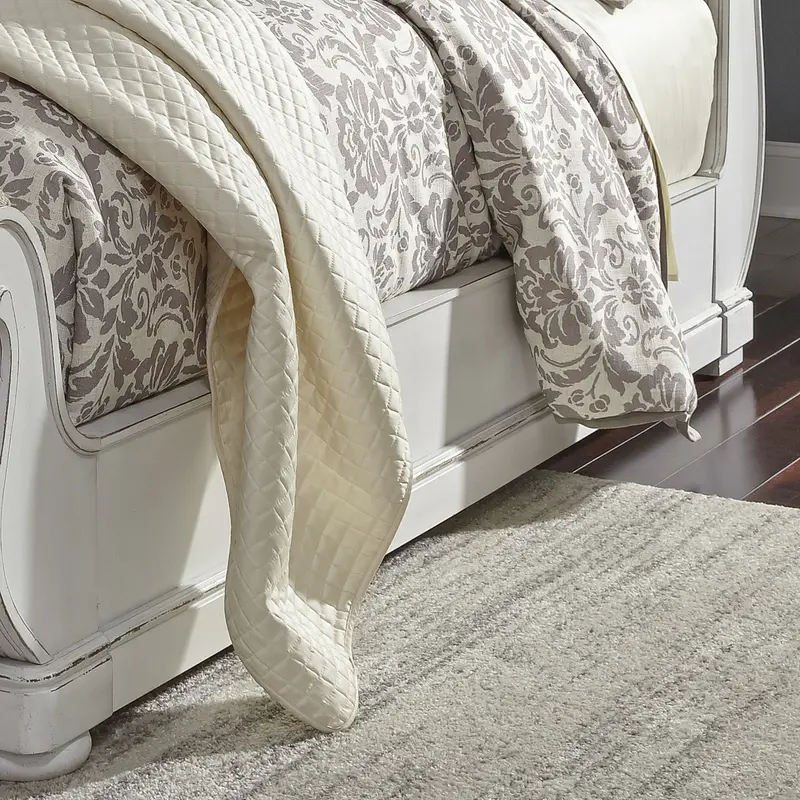 Abbey Park - Upholstered Sleigh Bed Rails - White
