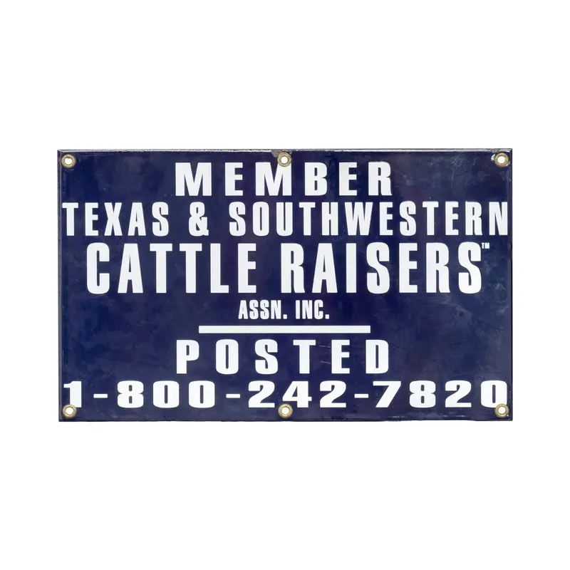 Texas Cattle Rancher Sign