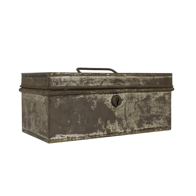 Zinc Tinware Cash Box