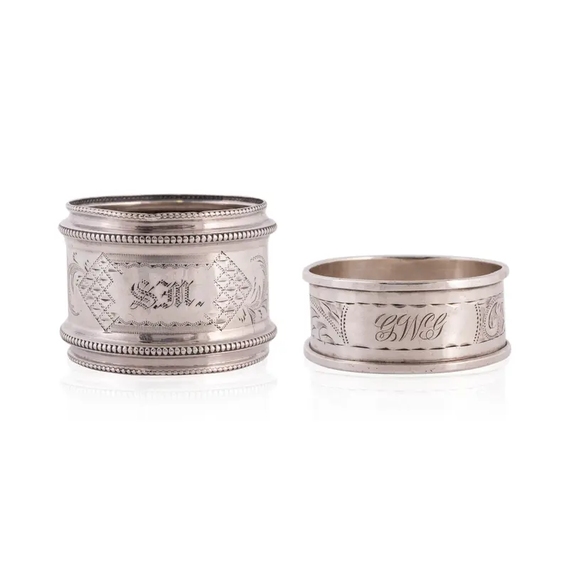 Two Sterling Napkin Rings