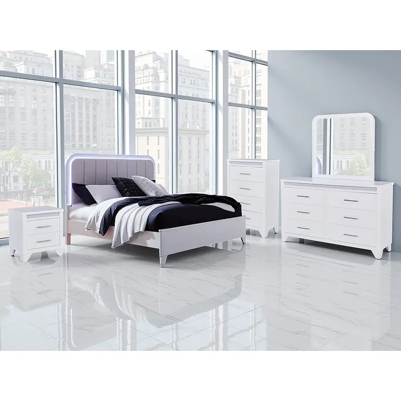 Jarlee  Upholstered Panel Bed