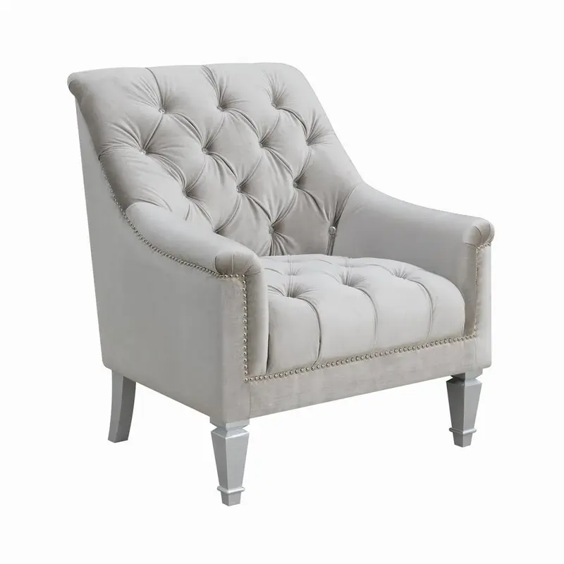 Avonlea Sloped Arm Tufted Chair Grey