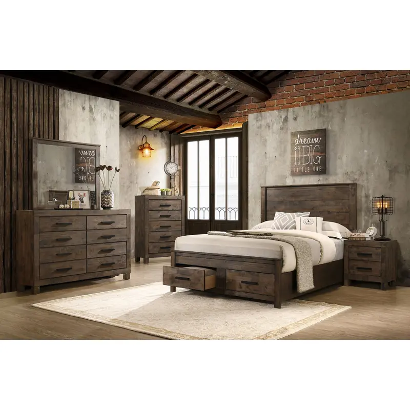 Woodmont 5-piece California King Bedroom Set Golden Brown