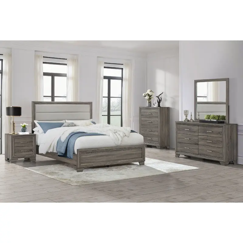 Wright 5-piece California King Bedroom Set Brown Oak