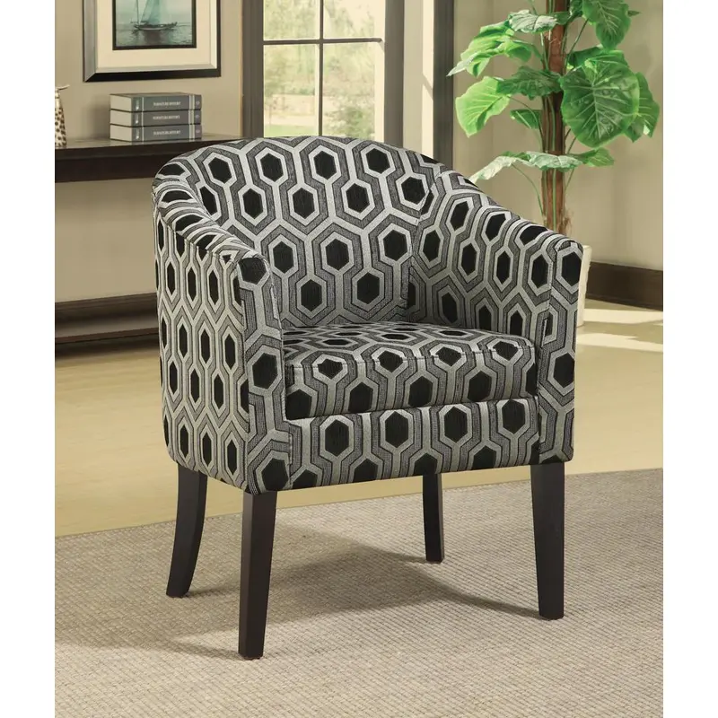 Charlotte Hexagon Print Accent Chair
